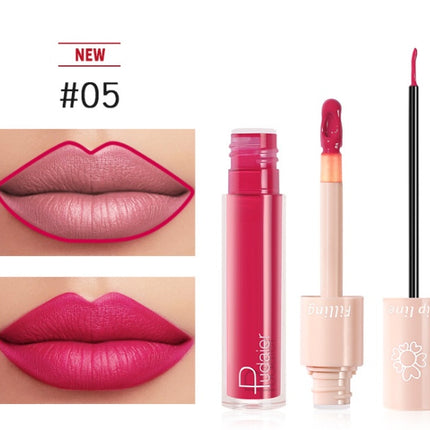 Pudaier Dubbele Lipstiffie Lipglans Vloeibare Lipstiffie