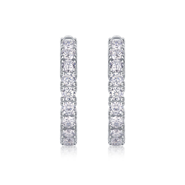 Modern Guide - Premium Moissanite Luukse Mode Ligte Luukse Juweliersware Silwer Knopoorbelle S925 Versilwerde Platinum