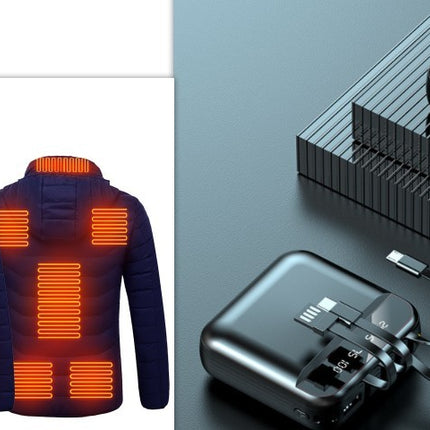 New Heated Jacket Coat USB Electric Jacket Cotton Coat Heater Thermal Clothing Heating Vest Men's Clothes Winter
