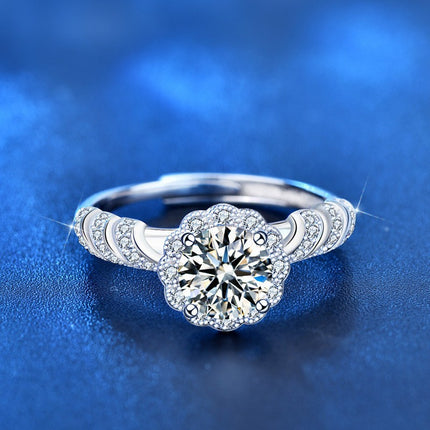 Women's 1ct Simulated Moissanite Ring Six-Prong Classic Wedding Ring