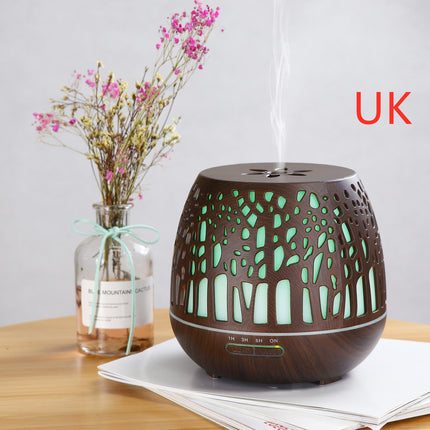 Room essential oil aroma diffuser hollow colorful ultrasonic humidifier