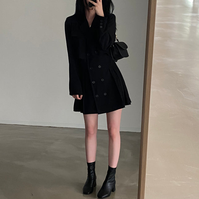 High Quality Suit Collar Slim Dress