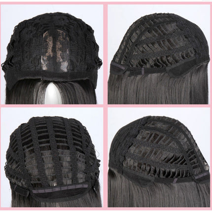 Women's new gradient long straight wig
