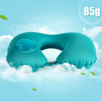 Portable U-Shape Inflatable Travel Pillow Car Head Rest Air Cushion For Travel Office Nap Head Rest Air Cushion Neck Pillow