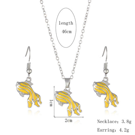European And American Marine Life Necklace Earrings