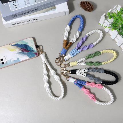 Creative Color Cotton String Woven Keychain Simple Cute Girl Style