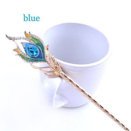 Retro Hairpin Peacock Feather Styling Hairpin