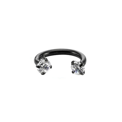Stainless Steel Hoop Earrings With Diamond-encrusted Zircon Studs For Cartilage Piercings