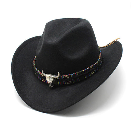 Western Cowboy Hat Woolen Jazz Male Ladies' National Style