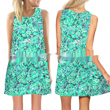Women's New 3D Printed Sleeveless Dress