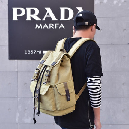 Influx street canvas backpack unisex backpack retro leisure travel bag large capacity bag