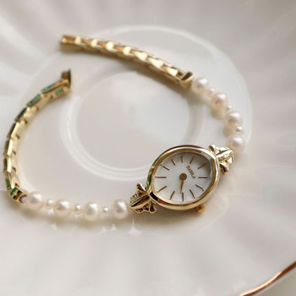 Pearl Women's Niche Pêrelmoer Armbandhorlosie