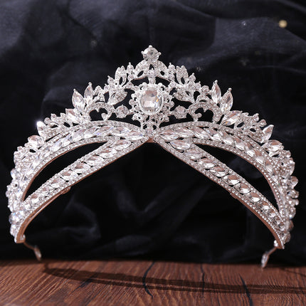 Troukoonhoofbedekking Bruids Rhinestone Troustyl Kroonbykomstighede