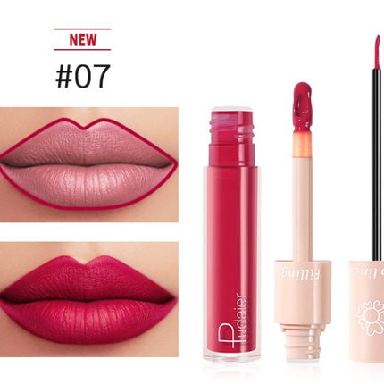 Pudaier Dubbele Lipstiffie Lipglans Vloeibare Lipstiffie