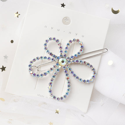 Rhinestone hairpin female alloy alphabet star bangs