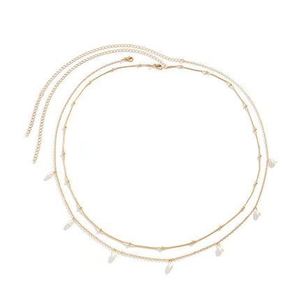Women's Fashion Round Beads Chain Double-layer Waist Chain