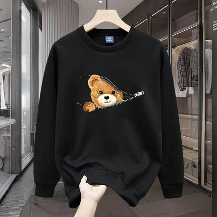 American Round Neck Printed Casual Sweatshirt