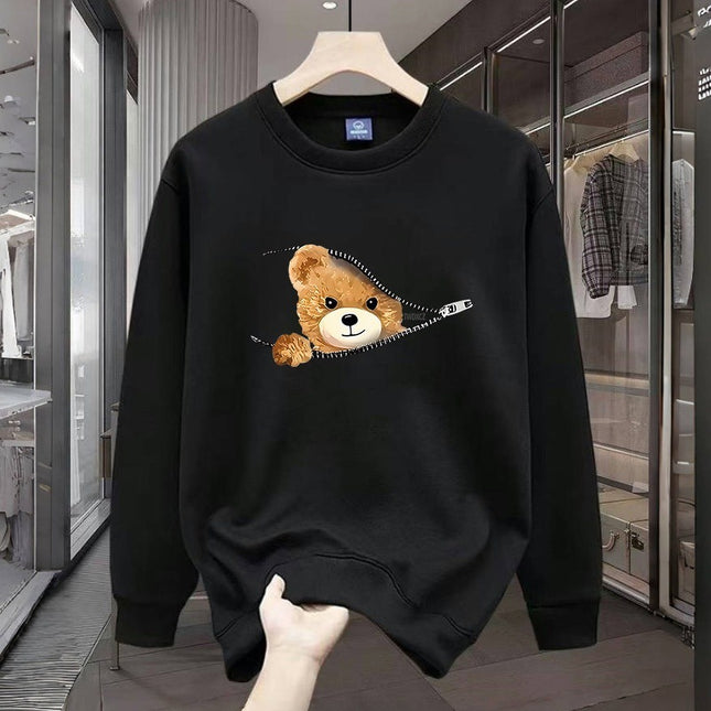 American Round Neck Printed Casual Sweatshirt