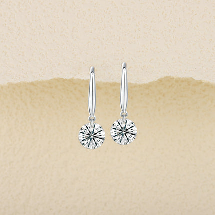 Topgehalte Moissanite Luukse En Modieuse Ligte Luukse Juweliersware Silwer Oorknoppies S925 Silwer Geplateerde Platinum