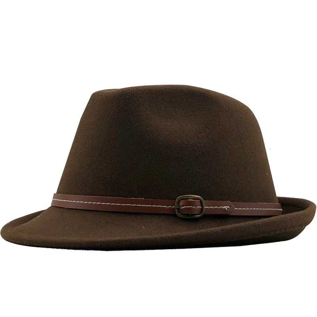 Woolen Hat British Retro Jazz Hat Fashion Casual Belt Small Top Hat