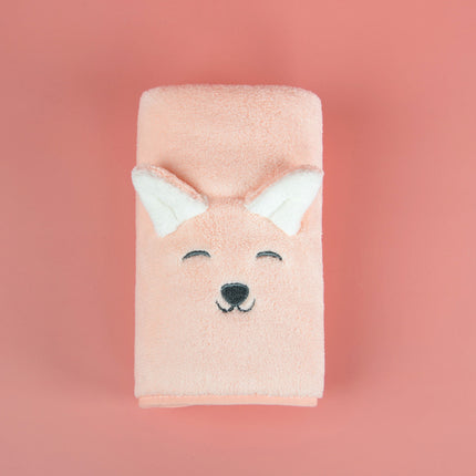 Coral Fleece Cute Cartoon Children Face Towel