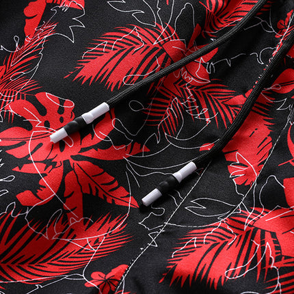 Shirt Printed Men's Short Sleeve Shirt Shorts Suit