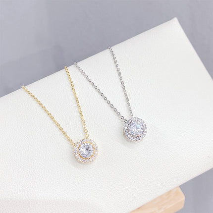 Women's Single Zircon Circle Personalized Fashion Necklace