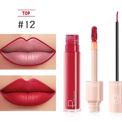 Pudaier Dubbele Lipstiffie Lipglans Vloeibare Lipstiffie