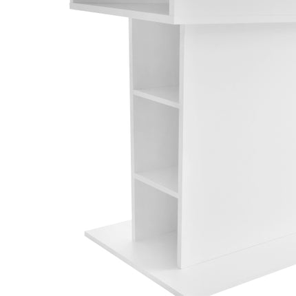 Uitskuif-eettafel, Eettafel met Berging, Reghoekige Eettafel, Koffie-ontspanningstafel, Moderne Eenvoudige Yster-eettafel, Ruimtebesparende Multifunksionele Eettafel, Wit