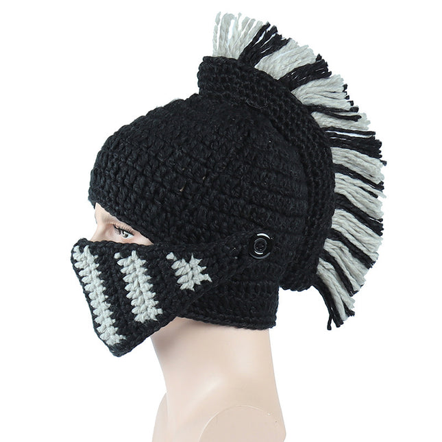 Hand-woven knitted hat