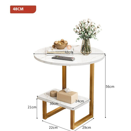 Coffee Table Modern Minimalist Creative Small Table Double-layer Sofa Cabinet