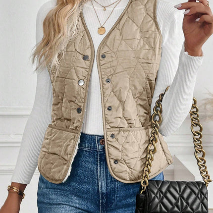 Plush Lining Padded Vest Winter Clothes Acket