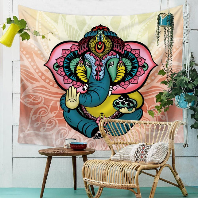 Ligte Mosaïek Hindi Olifant Tapisserie