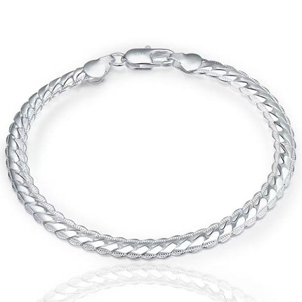 Versilwerde Volledige Syprofiel-kettingarmband — Stylvol En Modieus