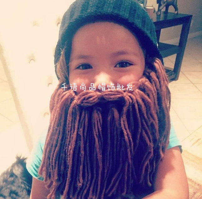 Winter Hand-crocheted Men's Funny Beard Knitted Hat