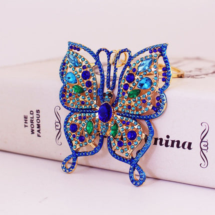 Metaal Strass Vlinder Sleutelhanger Klein Hanger