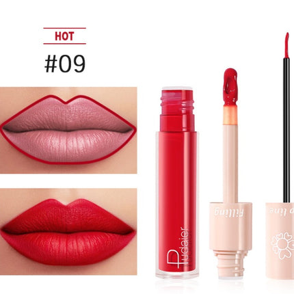 Pudaier Dubbele Lipstiffie Lipglans Vloeibare Lipstiffie