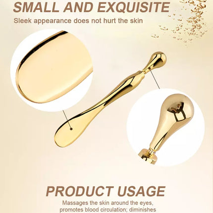 Oogroomstokrolletjie vir gesig, metaalspateltjie, poeieraansmeerder, oogroommasseerder, gesigroommasseerstokkies, oogmetaalgrimeerspatel, oogwand 10cm