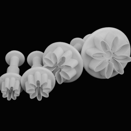 Plastic Flower Fudge Cake Decoration Tool Sugar Art Plunger Knife Baking Biscuit Mold