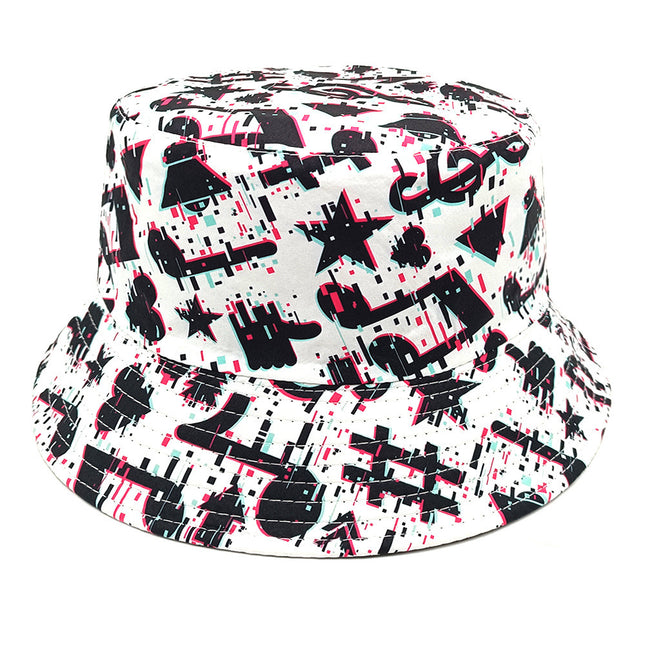 Musical Note Pattern Printing Bucket Hat European And American Summer Outdoor Travel