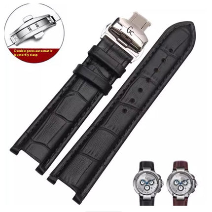 Simple Home Butterfly Clasp Cowhide Watch Strap