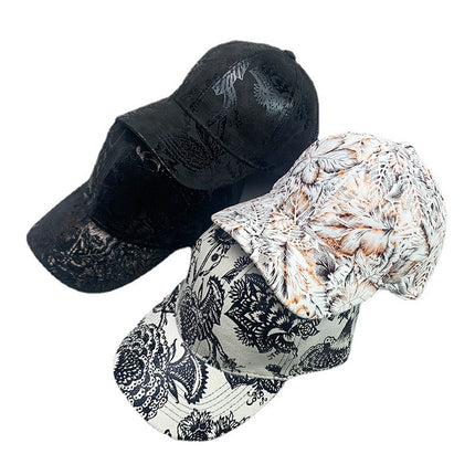 Korean Style Pure Leather Printing Baseball Caps