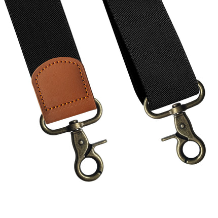 Elastic Elastic Straps X-type Suit Pants Suspenders Bronze Hook Buckle Strap Clip
