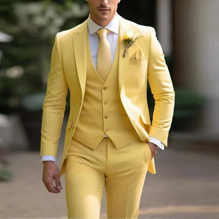 Men's High Sense Temperament Banquet Business Slim Fit Fashion Men's Suit