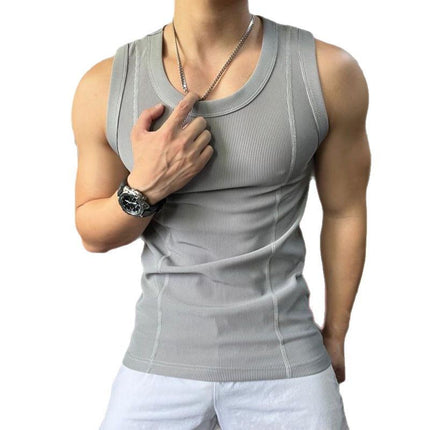 Thick Combed Texture Large Tanks Men