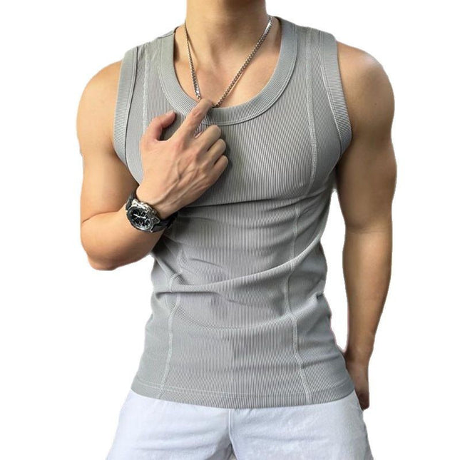 Thick Combed Texture Large Tanks Men