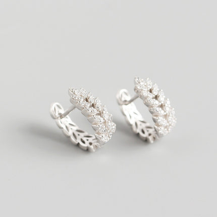 Women's Korean-style Diamond-embedded Gold-plated Ins Internet-famous Versatile Earrings