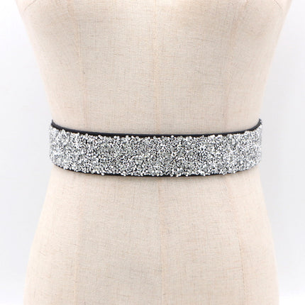 Handmade Rhinestone Inlaid Elastic  Girdle