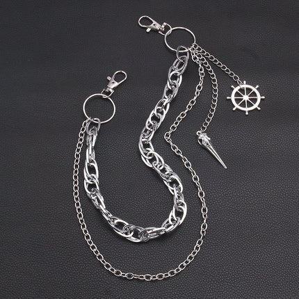 Halloween Gotiese Donker Voël Kop Broek Ketting Broek Bykomstigheid