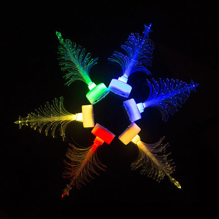 LED Fiber Optic Night Light Colourful Changing Lamp Multi-Color Christmas Tree Star Decoration Home Party Gift